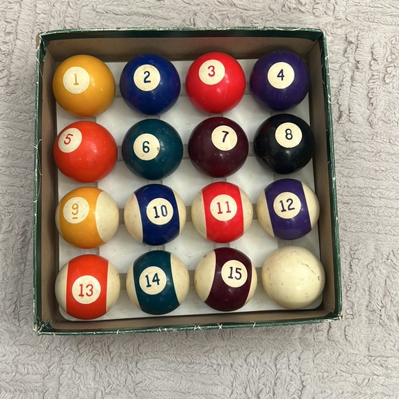 Vintage Aramith Billard Set Pool Balls Phenolic 2 1/4" Made in Belgium Orgnl Box - Picture 14 of 16